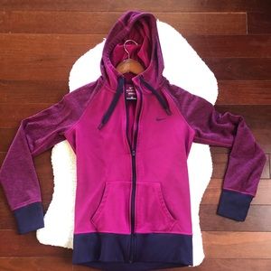 Nike Pink Purple Therma Fit  Zip up Hoodie